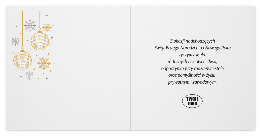 wzór środka kartek świątecznych